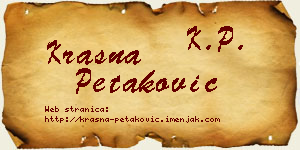 Krasna Petaković vizit kartica